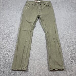 Levis 511 Boys Sz 18 Slim Fit Green Denim Jeans Grunge Casual Work